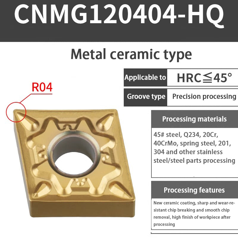 116-CNMG120404 turning blade 120408 steel stainless steel aluminum diamond outer circle alloy blade Shandong Denso Pricision Tools Co.,Ltd.